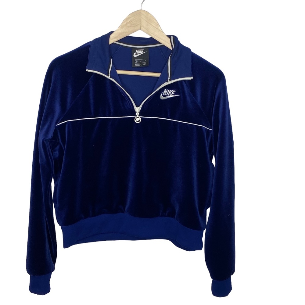 Nike Velvet/ Velour Quarter Zip Pullover
